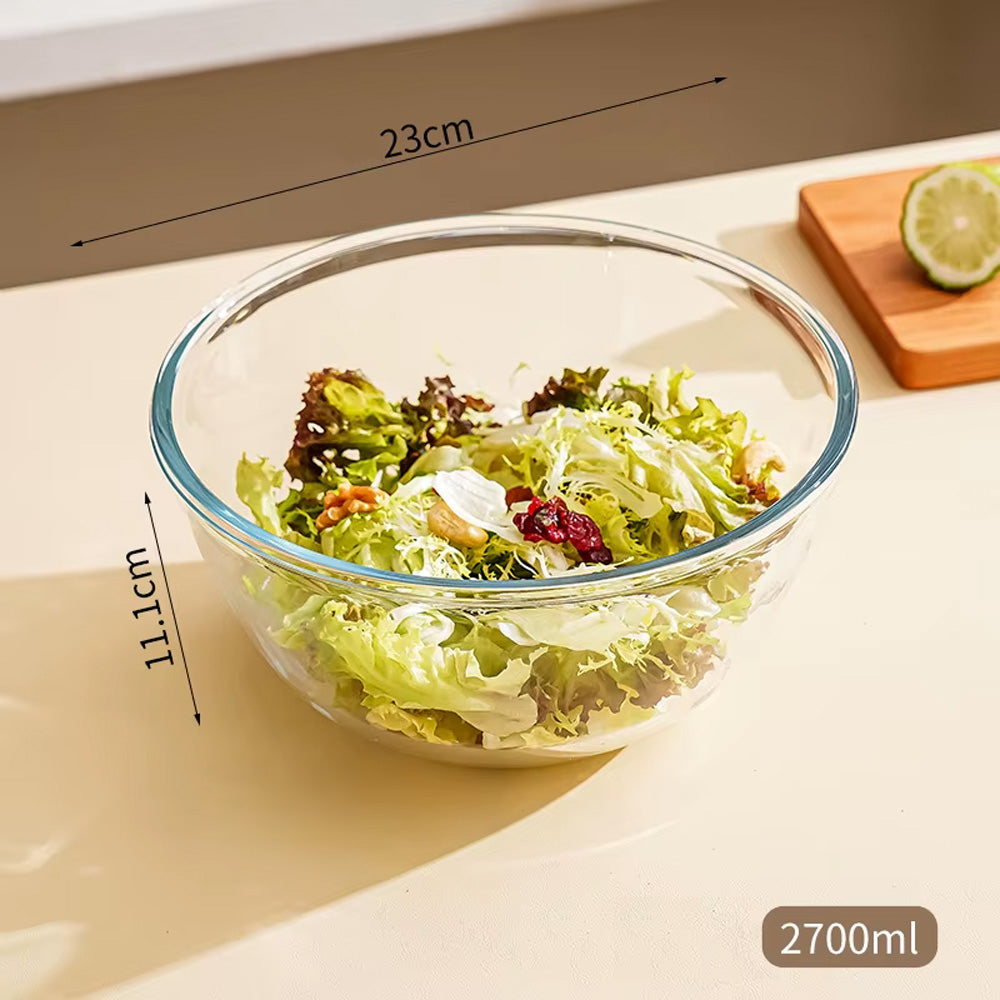 مجموعة أوعية شفافة زجاجية