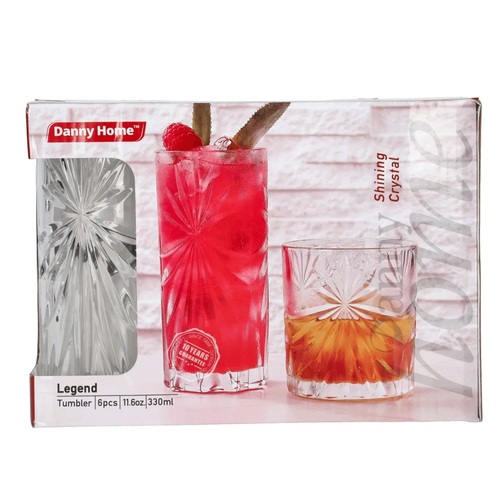 أكواب عصير طويلة محززة عشوائياً Danny Home