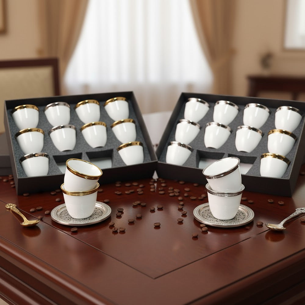 طقم فناجين قهوة عربية – ١٢ قطعة