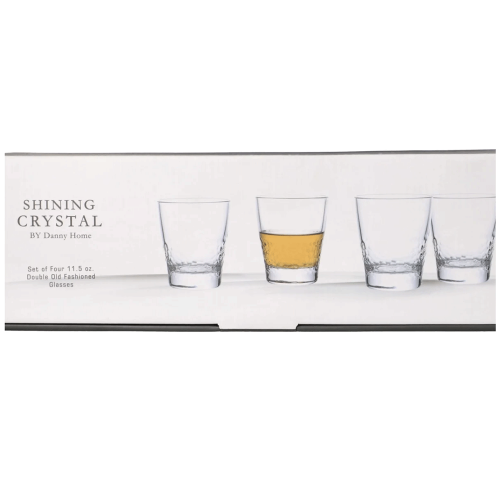 طقم أكواب زجاج 4 قطع 320 مل