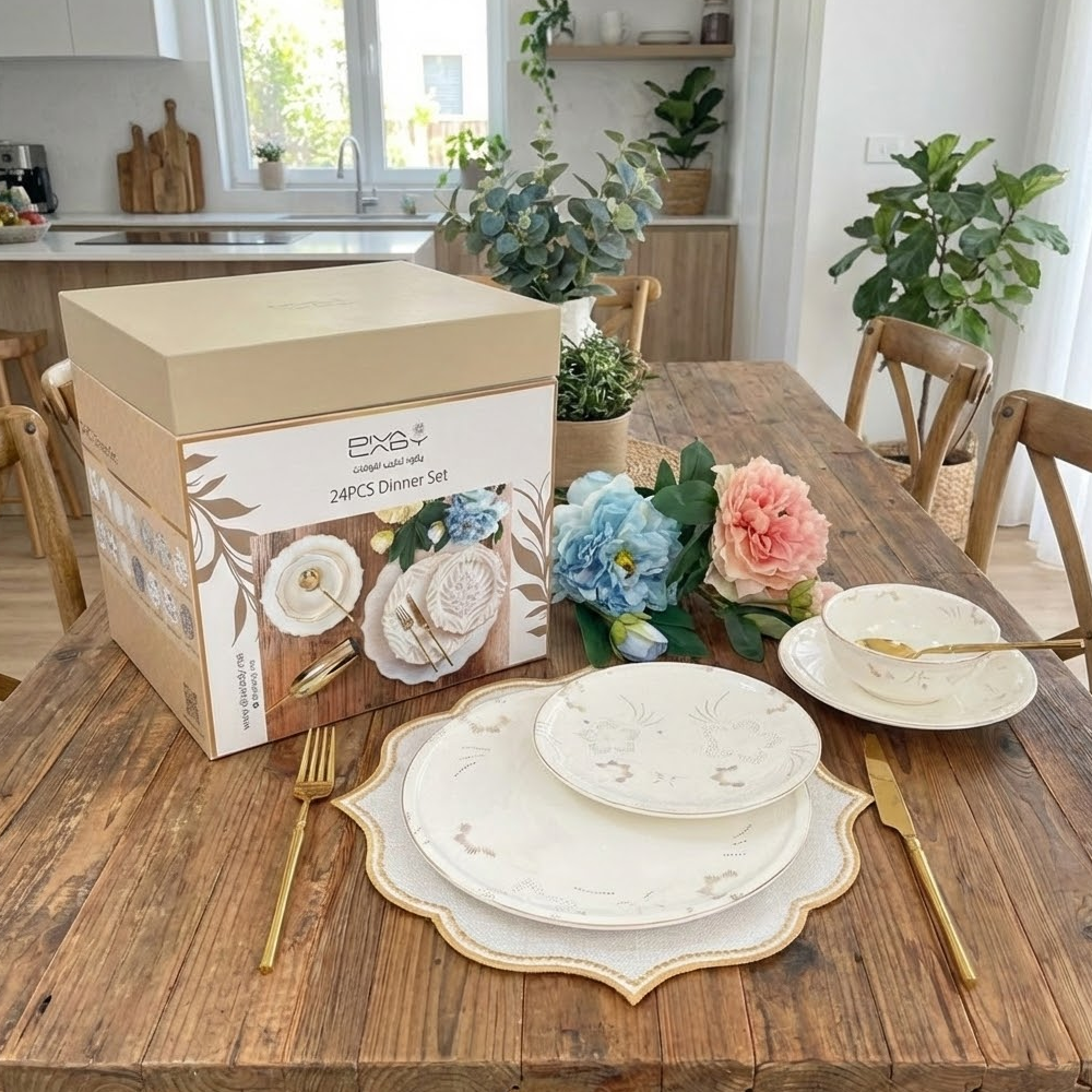 طقم أطباق مائدة فاخر 24 قطعة Diva Lady