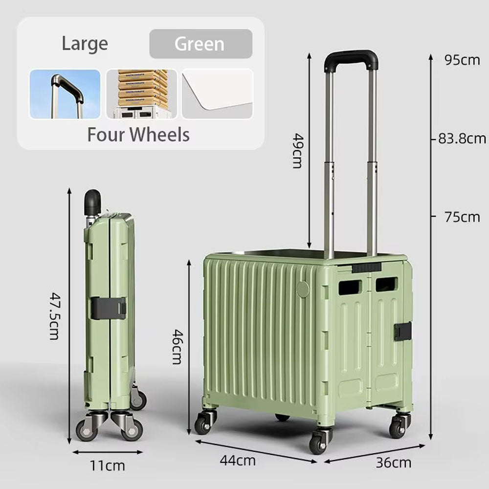 عربة تخزين فائقة التحمل مع عجلات قابلة للطي 47 لتر H-L3891 Boxpro