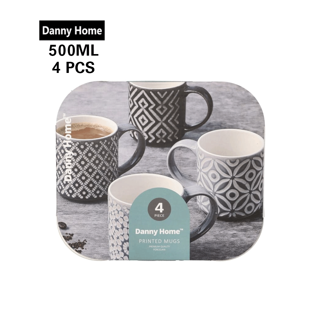 طقم أكواب بورسلين مطبوعة Danny Home