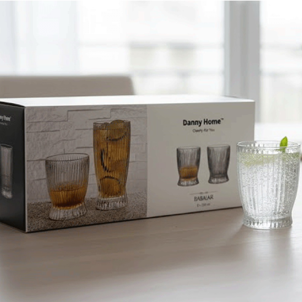 أكواب بابالار الكريستالية اللامعة 6 قطع