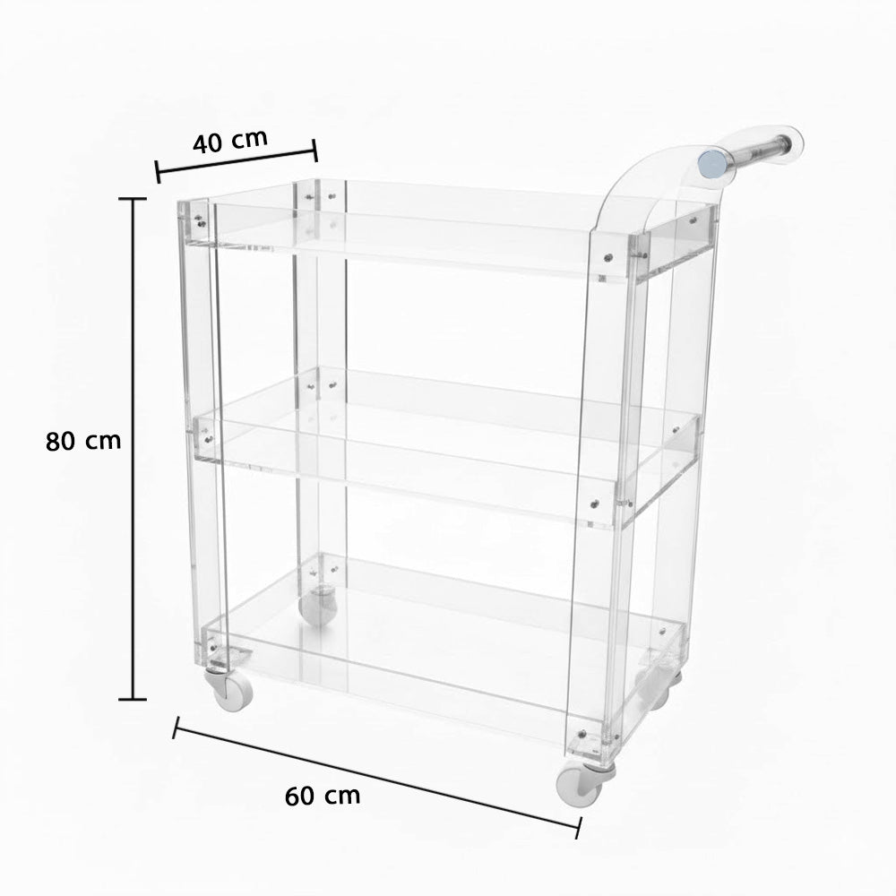 عربة دوارة من الأكريليك