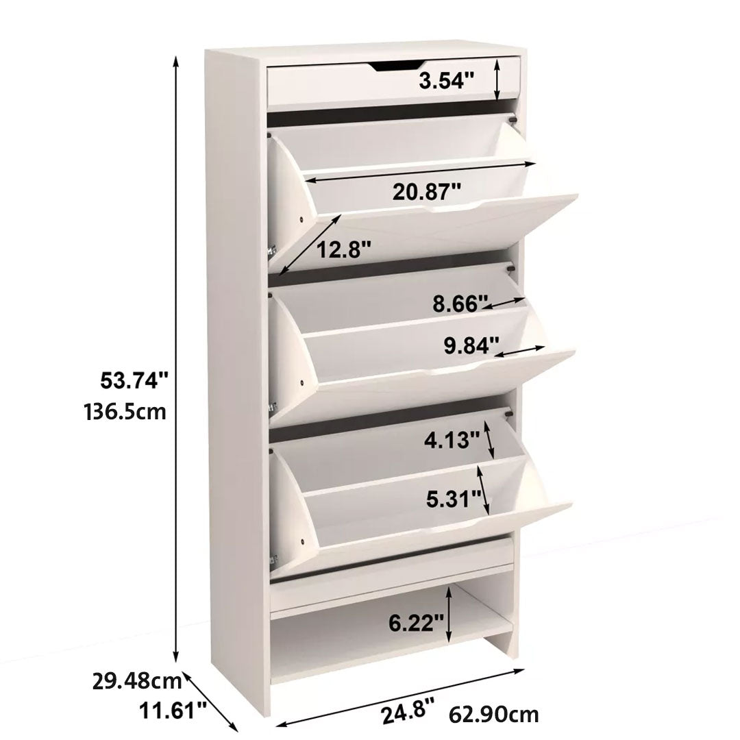 خزانة لتنظيم الأحذية مع 3 أدراج