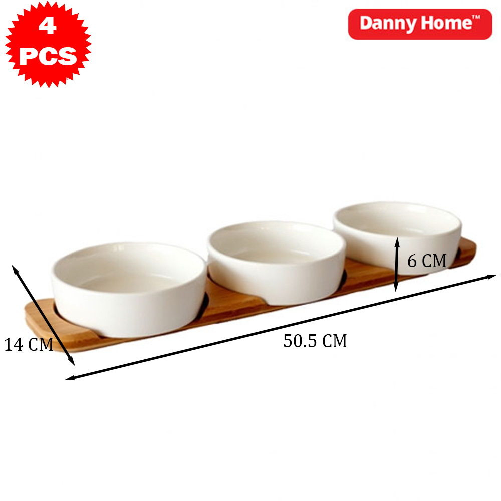 طقم تقديم مع قاعدة خشب محددة Danny Home