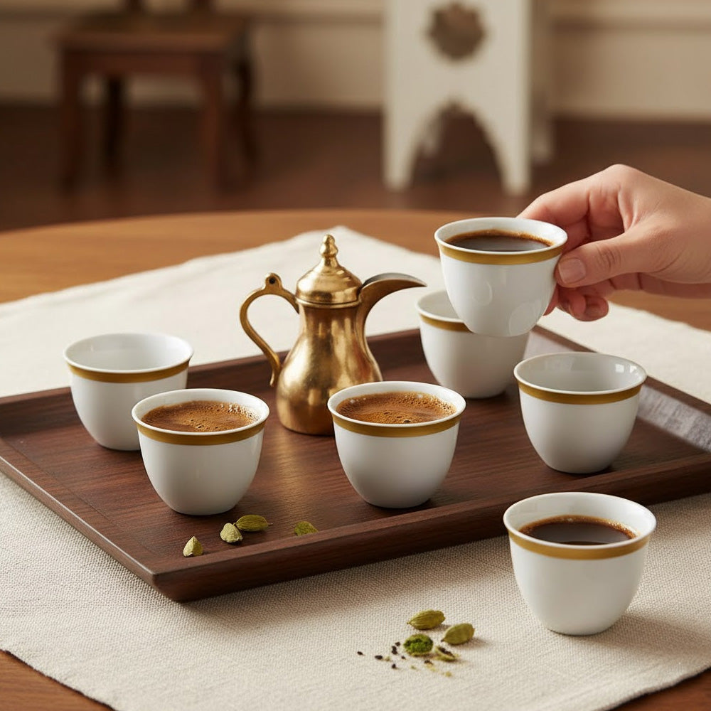 طقم فناجين قهوة عربية – ١٢ قطعة