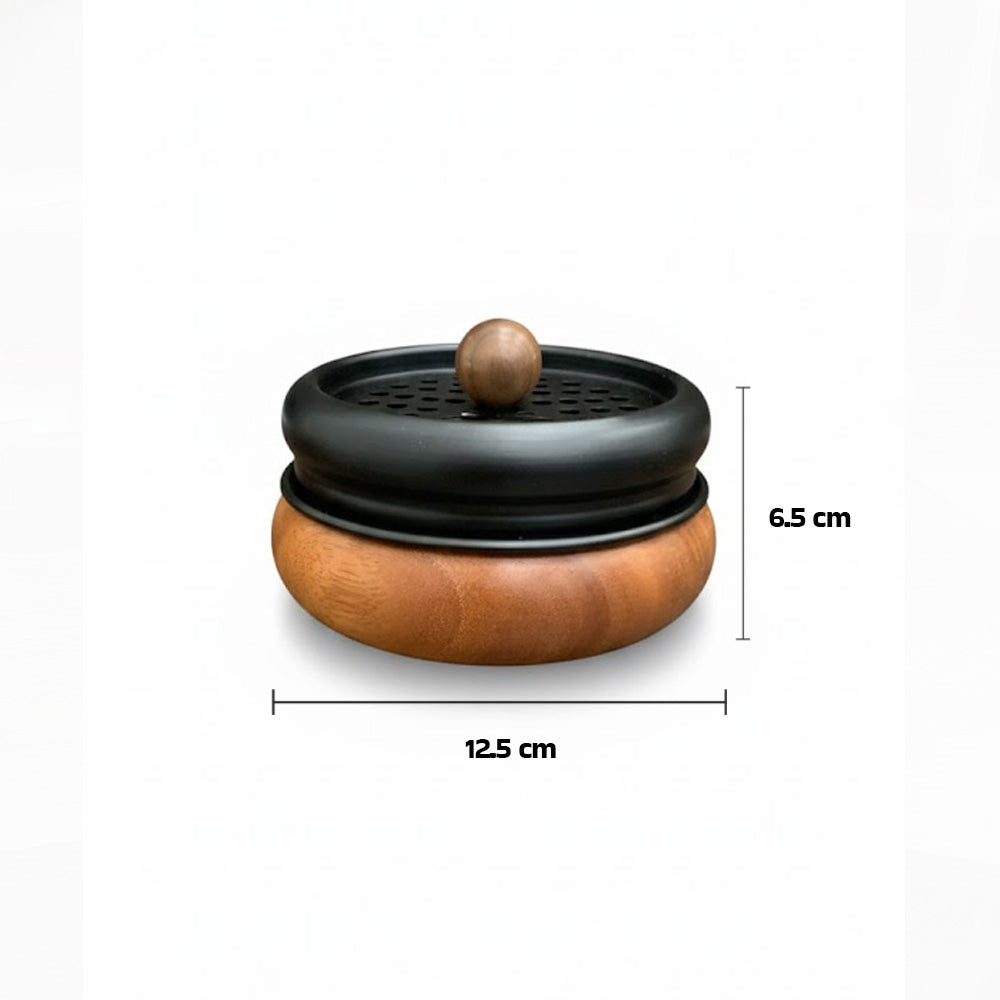 مبخرة خشبية مستديرة