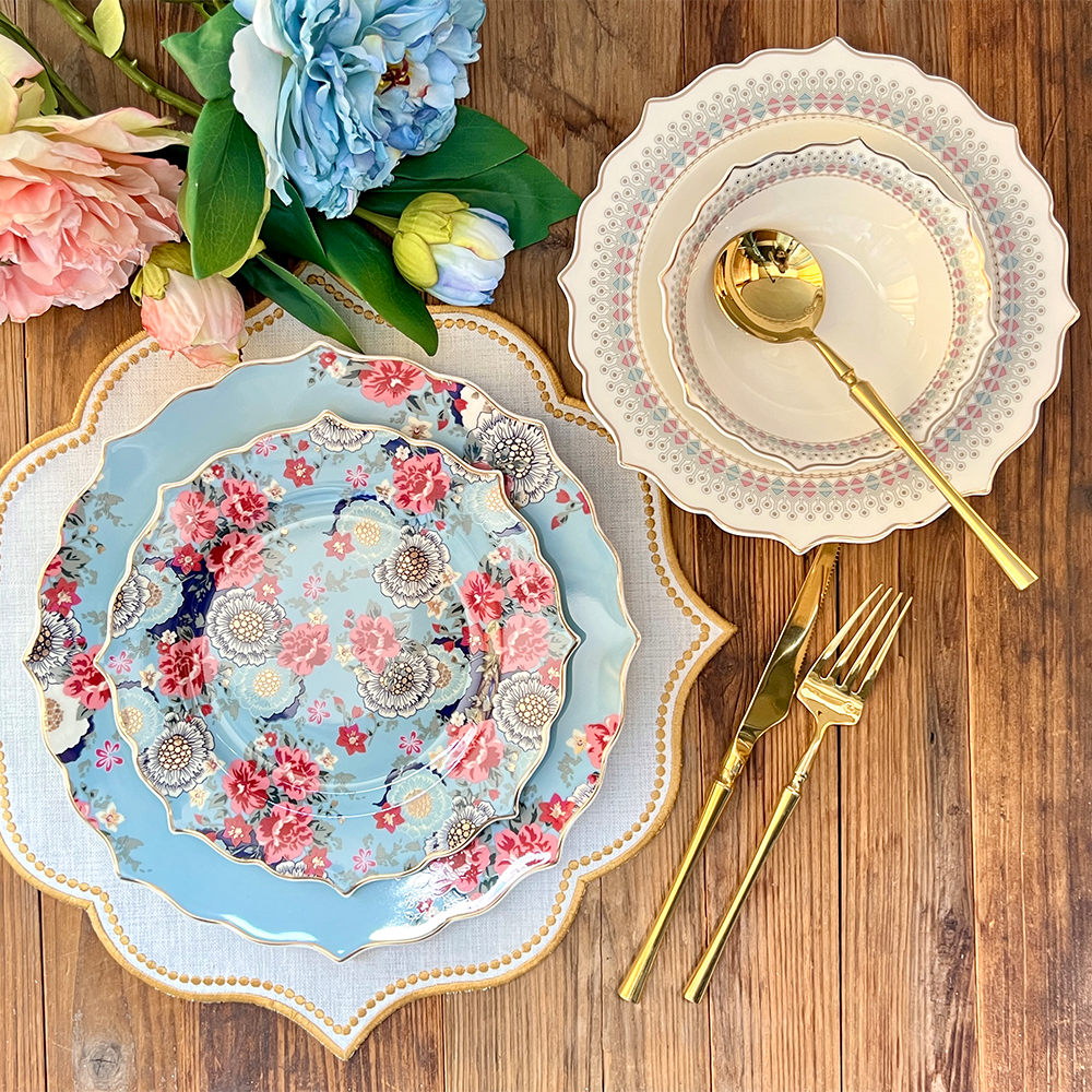 طقم أطباق مائدة فاخر 24 قطعة