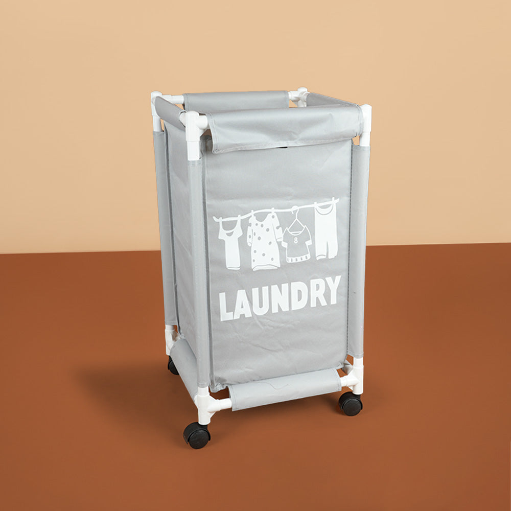 سلة غسيل ذات حجرة واحدة مع غطاء، المقاس: ارتفاع 65 × عرض 35 × طول 35