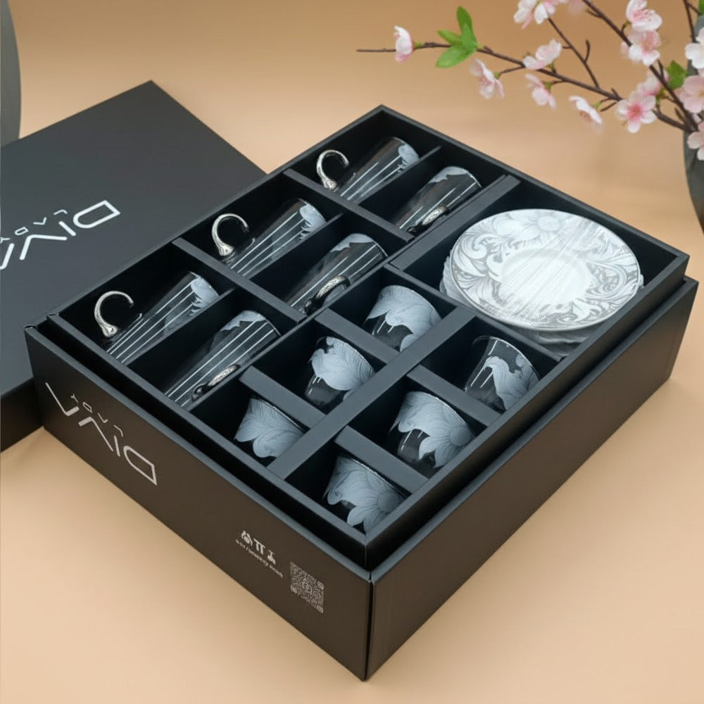 طقم استكانه وفنجان 18 قطعة