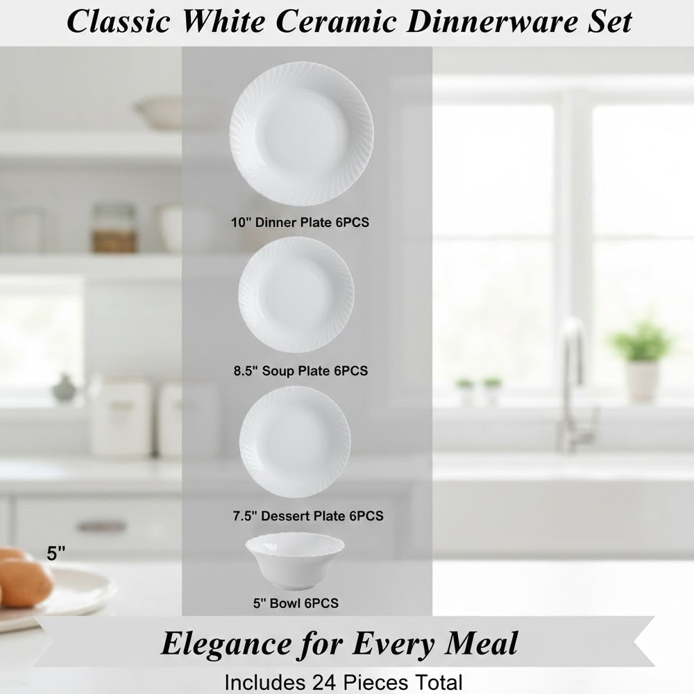 طقم عشاء مكون من 24 قطعة Danny Home