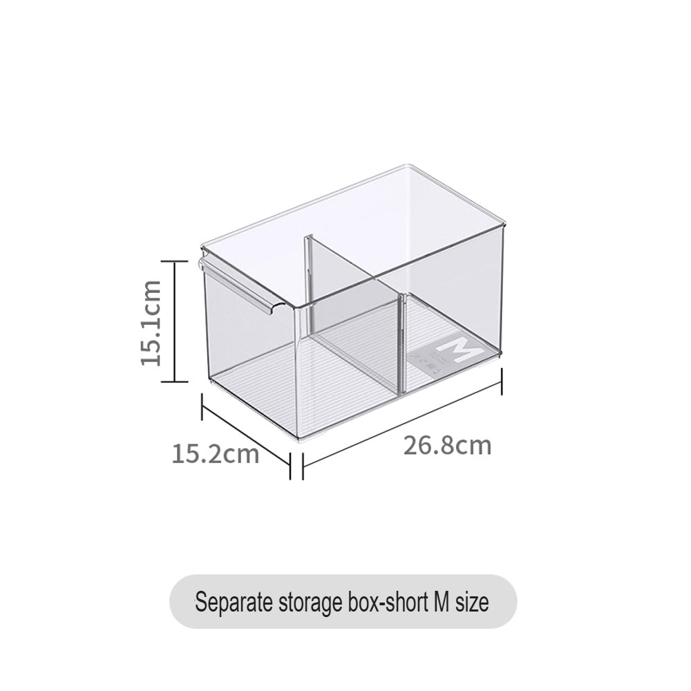 صندوق تخزين شفاف مع فواصل