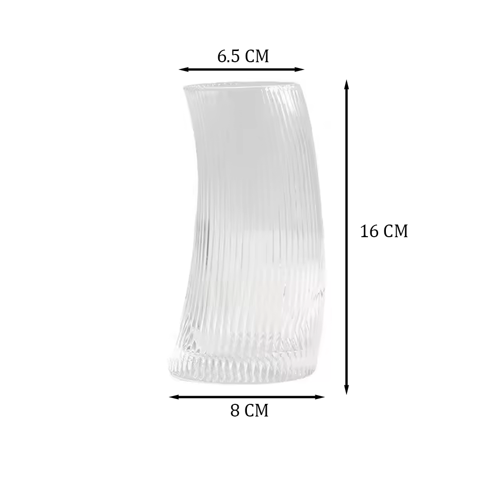 طقم أكواب زجاجية عصرية شفافة 4 قطع (500 مل)