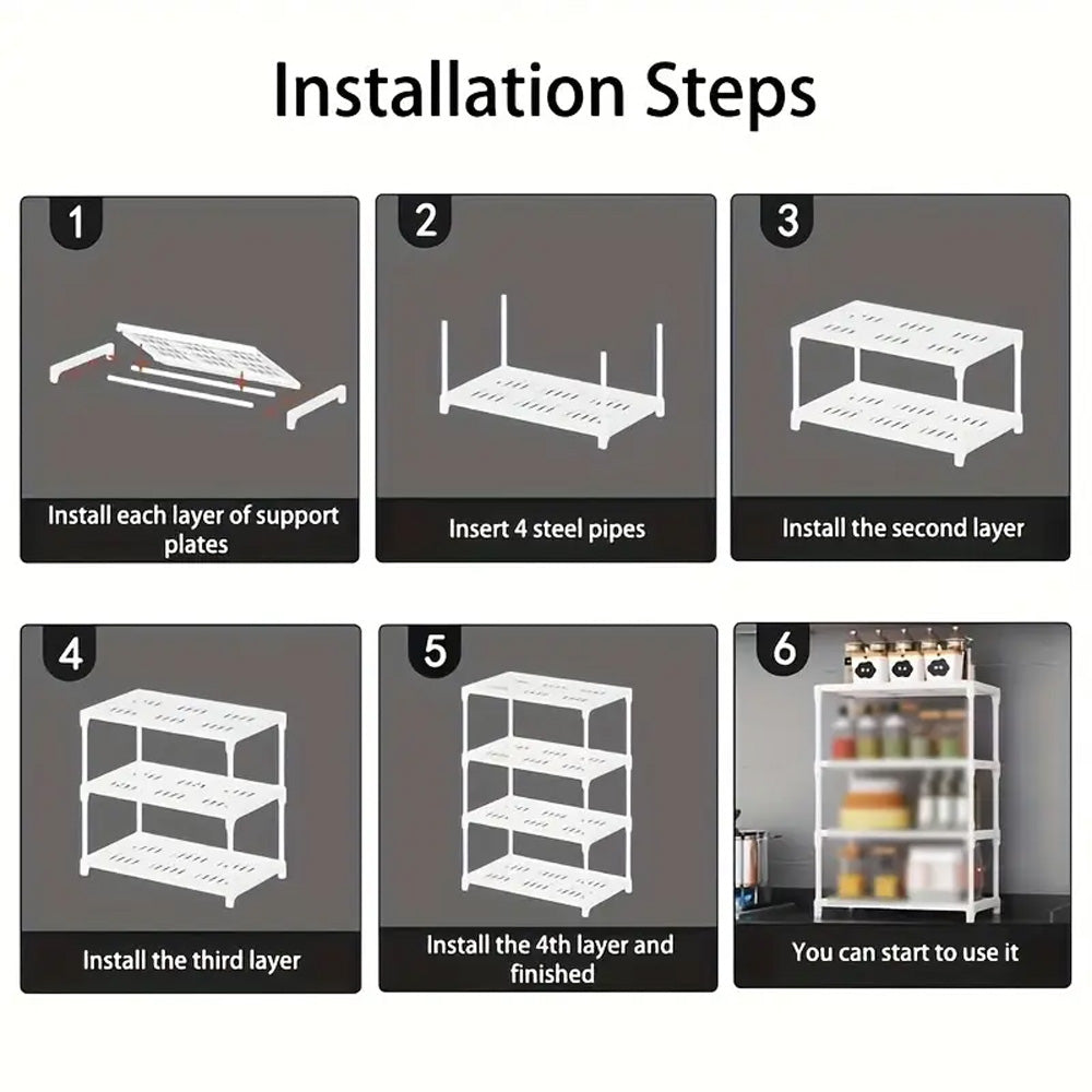 رف منظم لمطبخ راقي