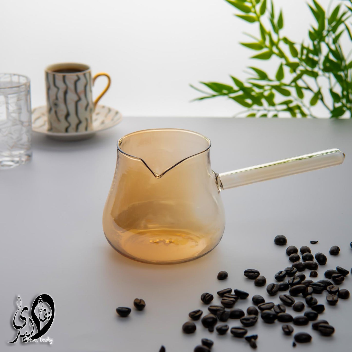 كنكة زجاج بشكل مخروطي divaladyshop