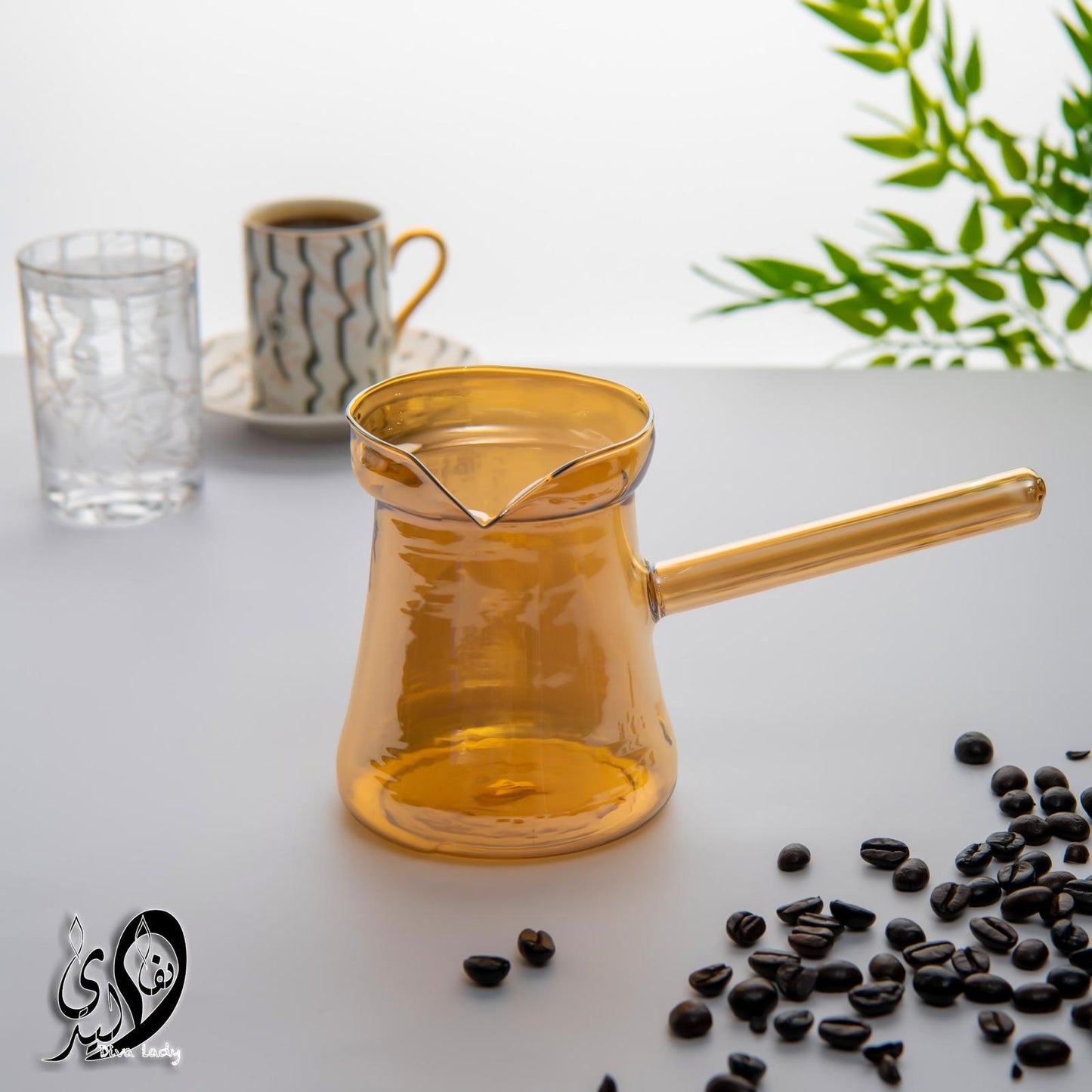 كنكة زجاج للقهوة divaladyshop
