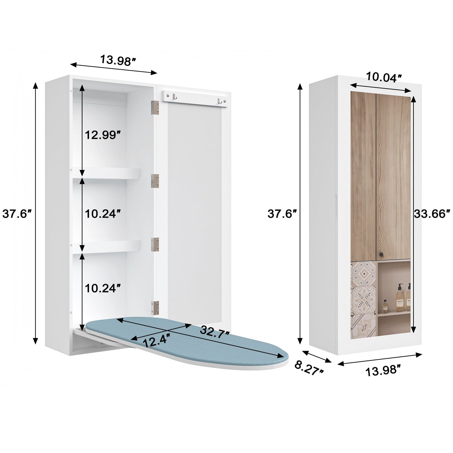 لوح كي مثبت على الحائط مع خزانة تخزين Alkuwaity Al Awal