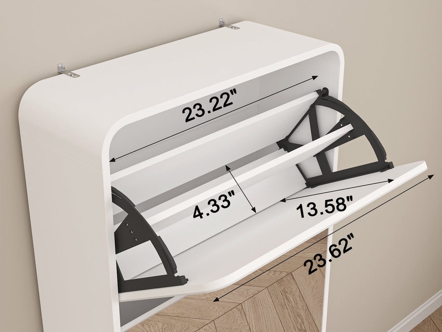 خزانة أحذية كبيرة مع مرآة Alkuwaity Al Awal