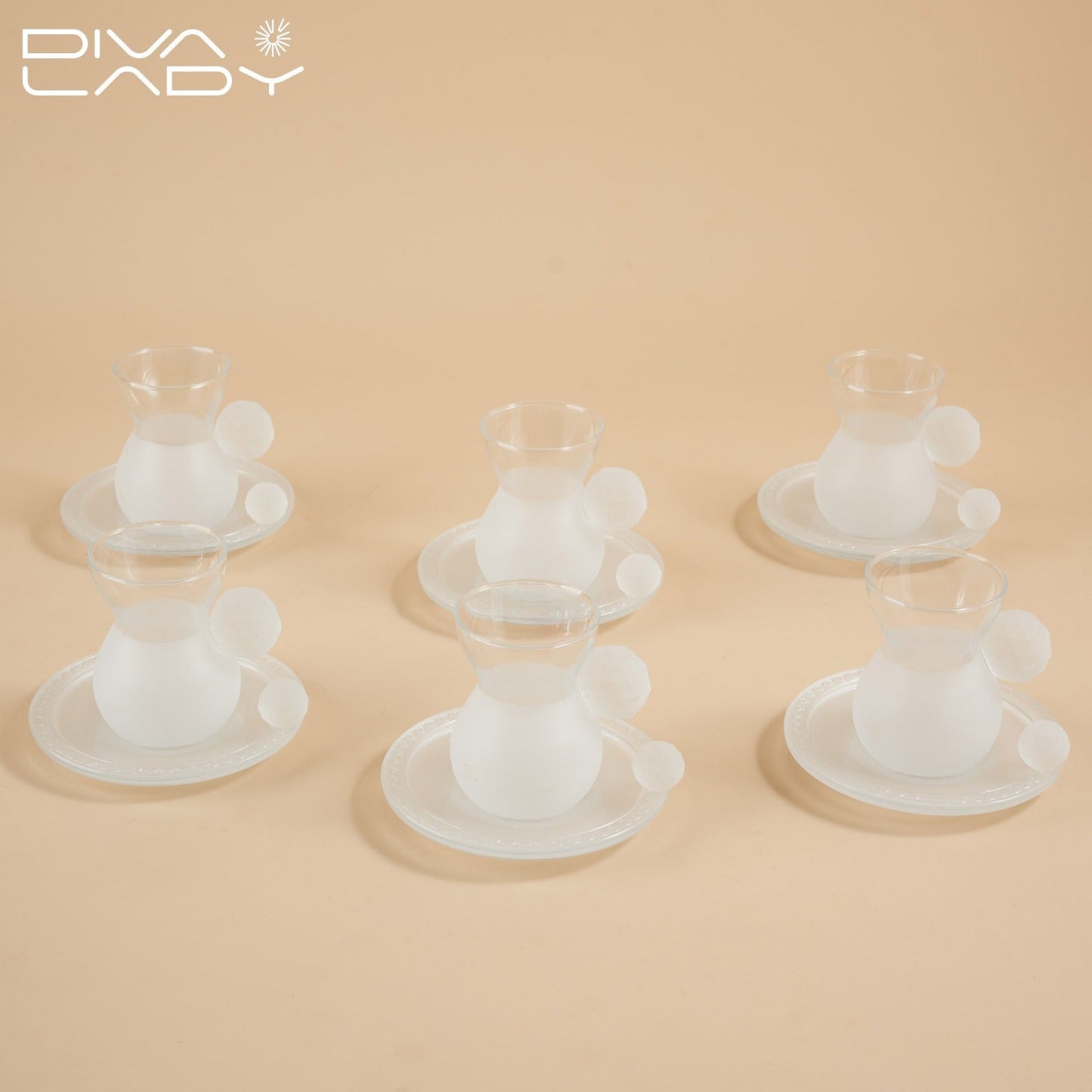 طقم استكانه وفناجين 18ق Diva Lady