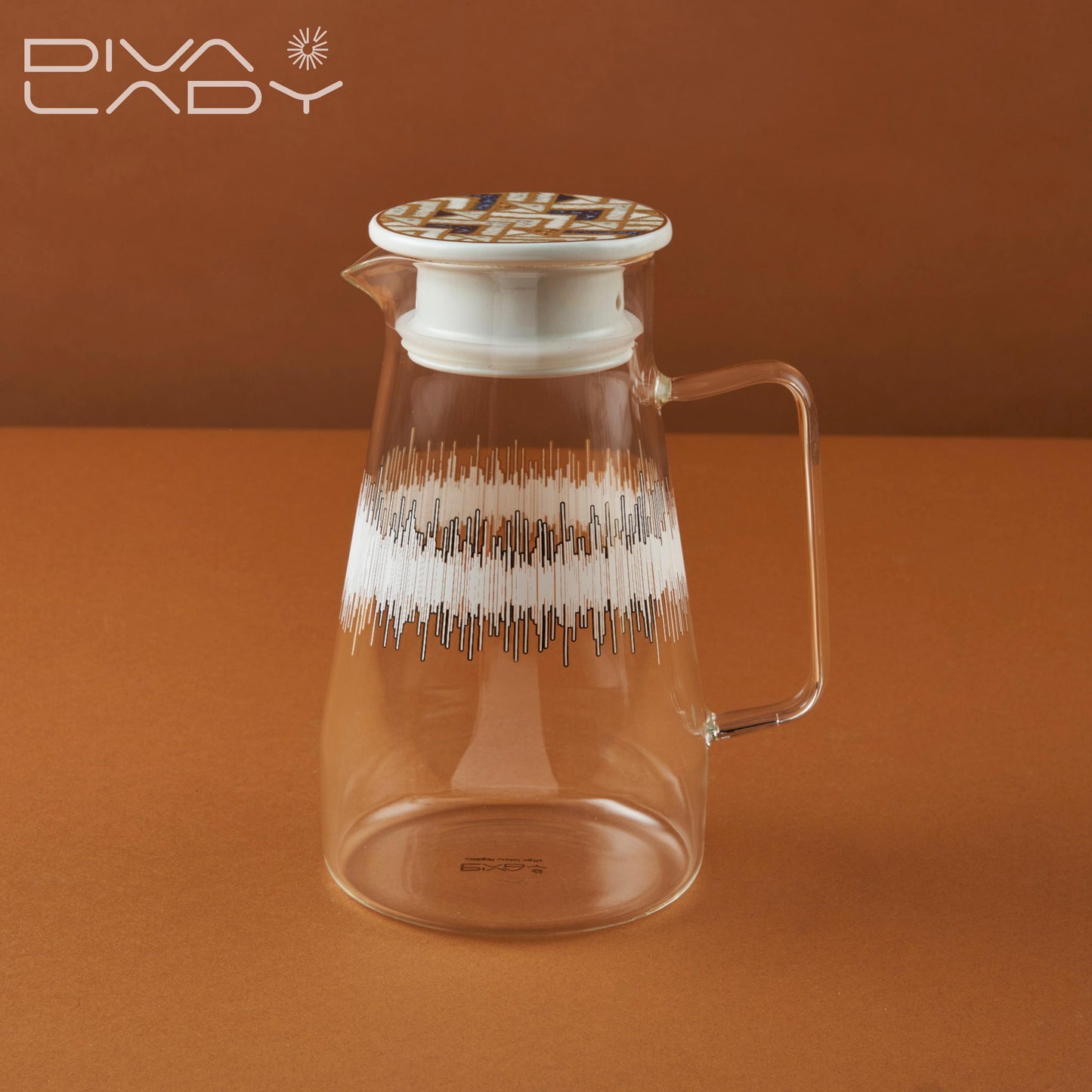 دولكة زجاج بغطاء مصدف Diva Lady