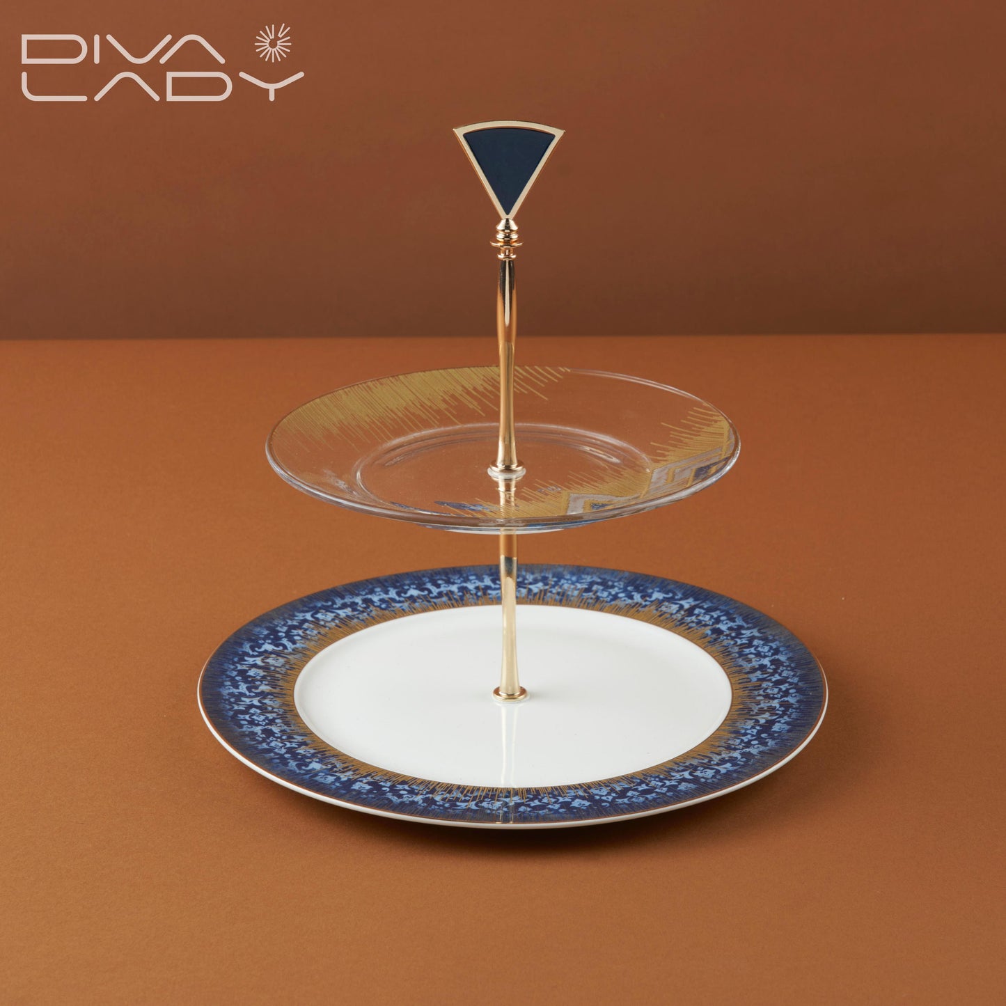 حامل حلويات بطبقتين Diva Lady