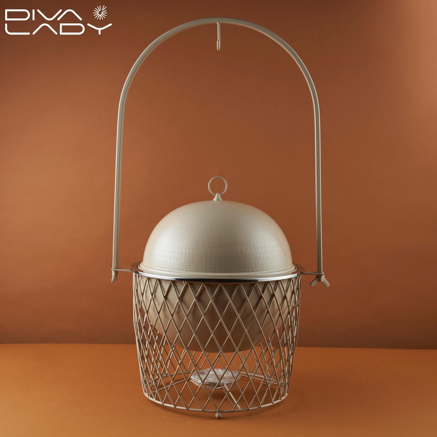 سخان طعام مدور مع حامل