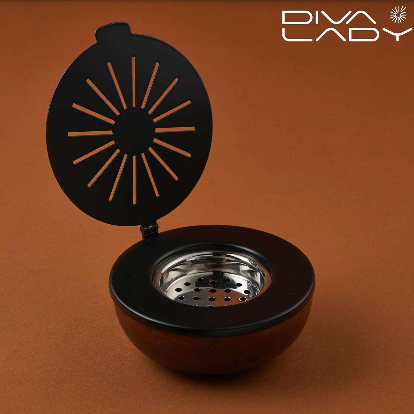 مبخرة دائري بغطاء مزخرف Diva Lady