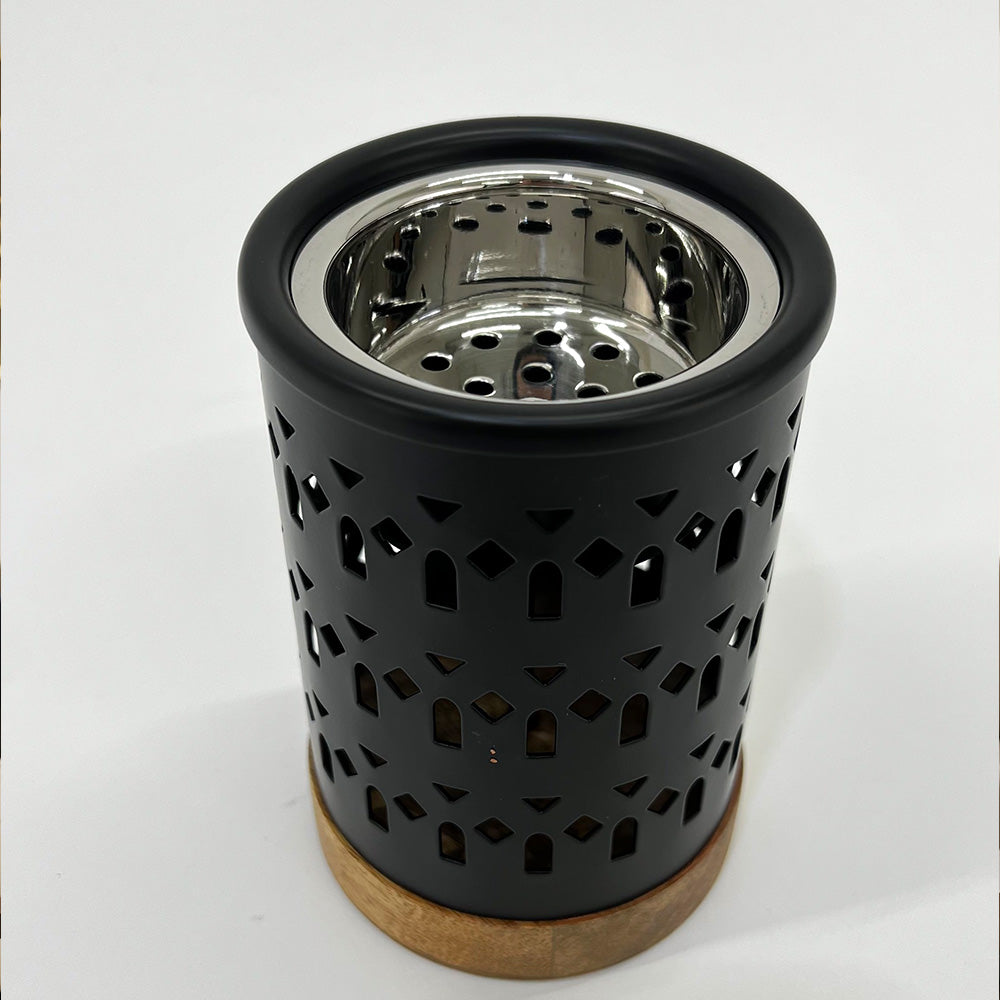 مبخر معدني بقاعدة خشبية Alkuwaity Al Awal الكويتي الأول