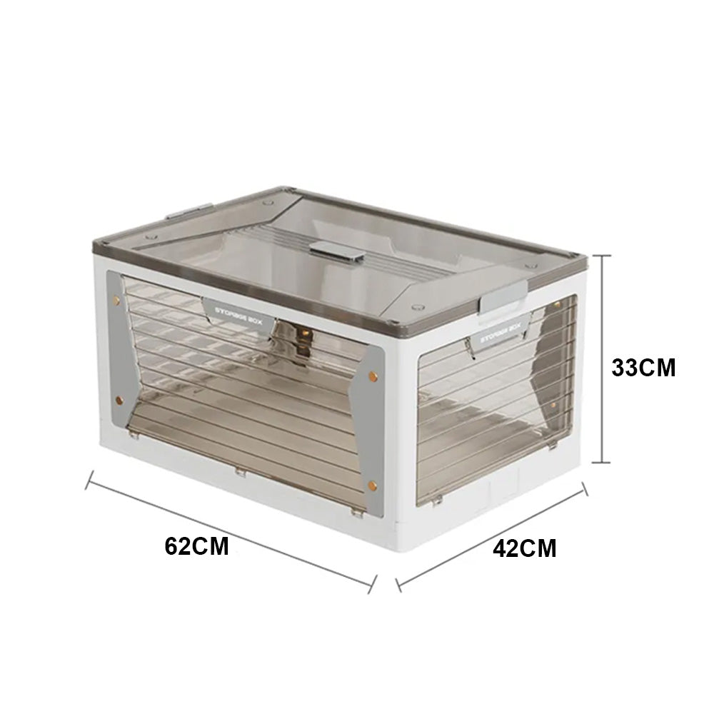 صندوق تخزين بلاستيكي قابل للطي مع عجلات