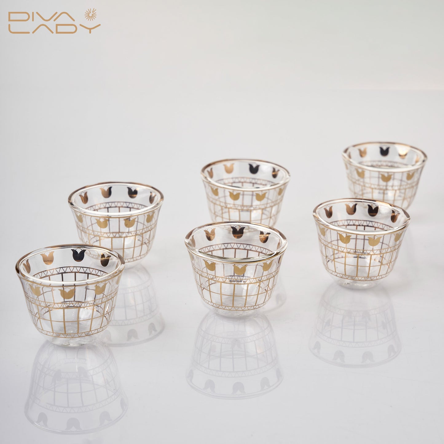 طقم استكانه وفناجين عربية 18 قطعة