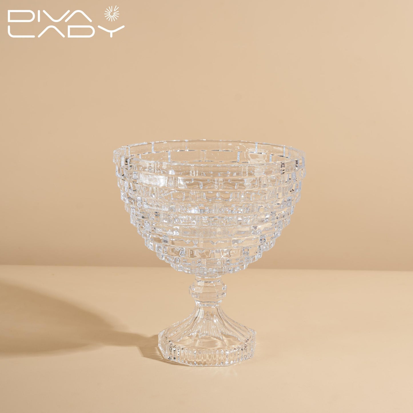 صحن تقديم كريستال بنقوش Diva Lady