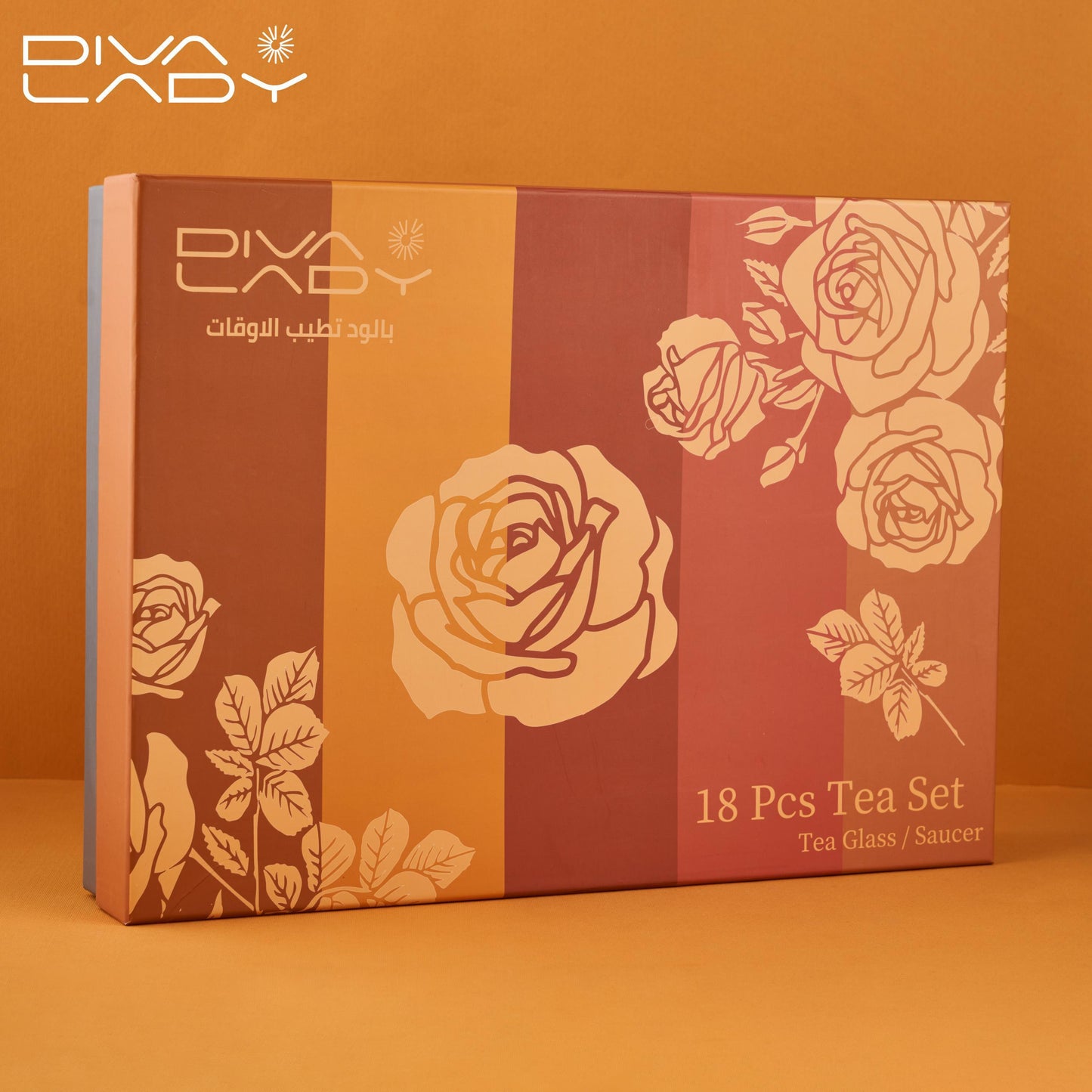 طقم استكانه وفنجان18ق Diva Lady