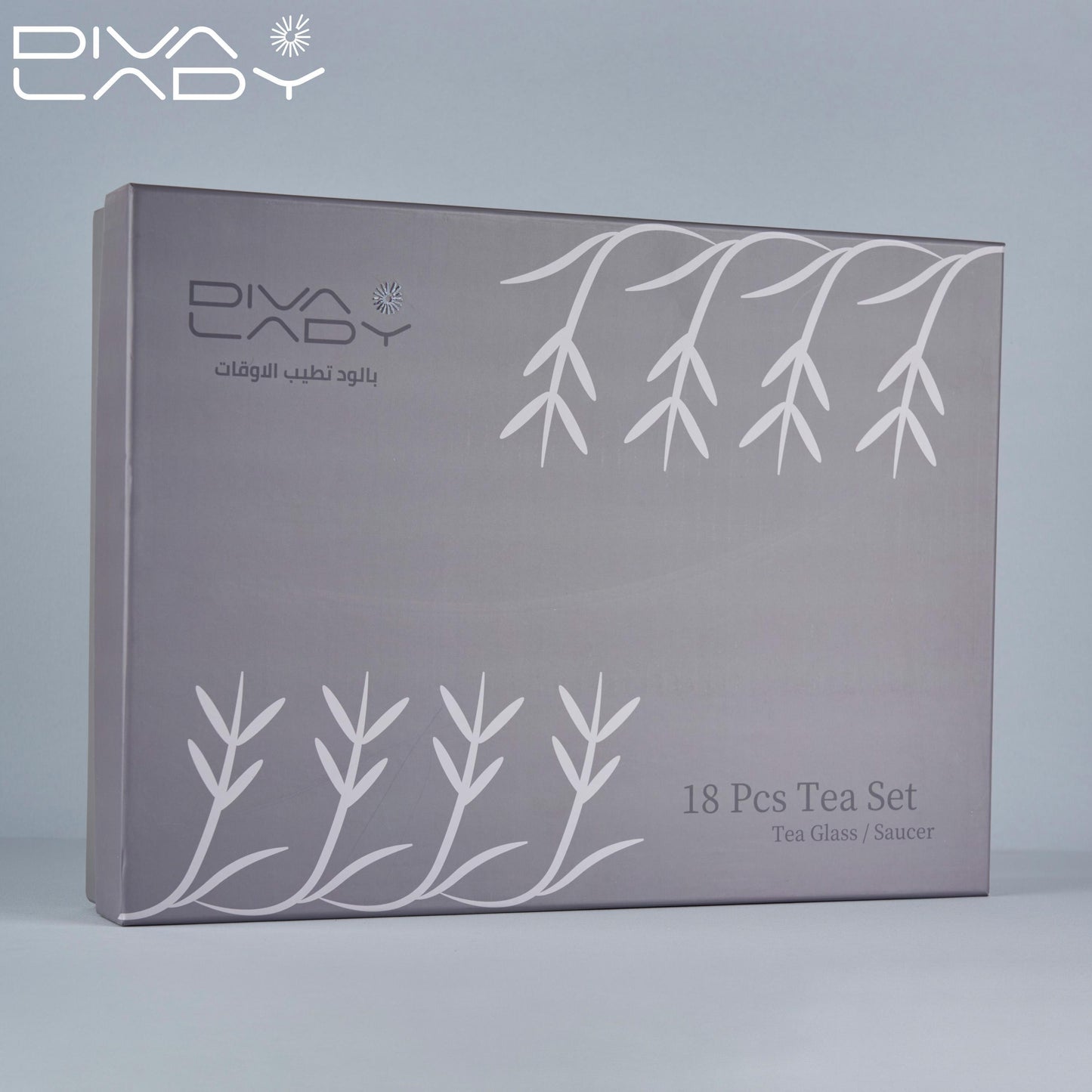 طقم استكانه وفنجان زجاجية Diva Lady