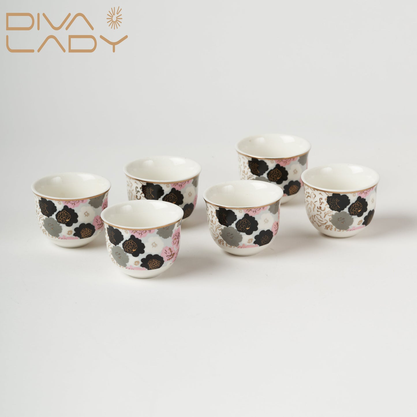 طقم استكانة وفنجان 18 ق divaladyshop