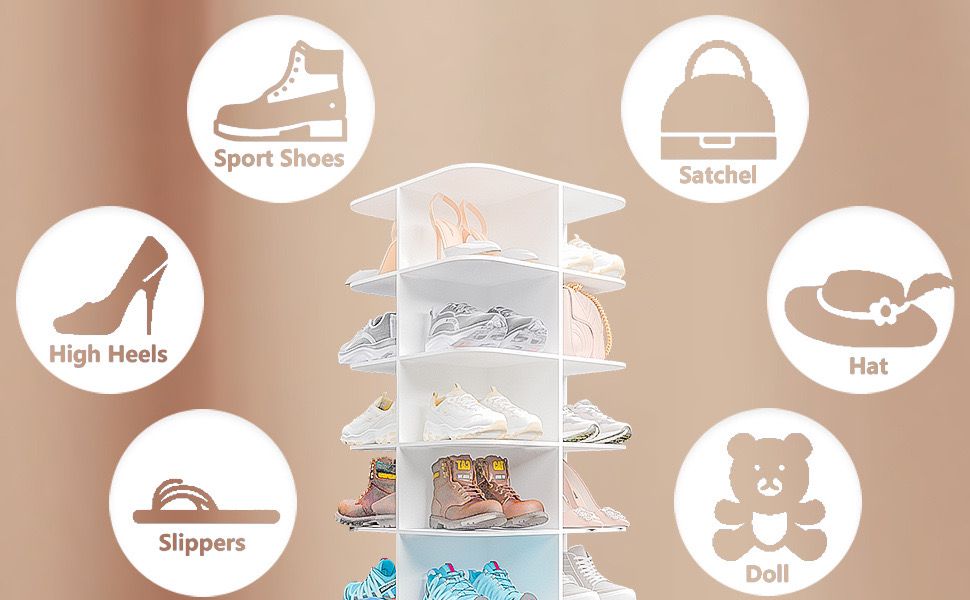 رف احذية وأكسسوارات دوار