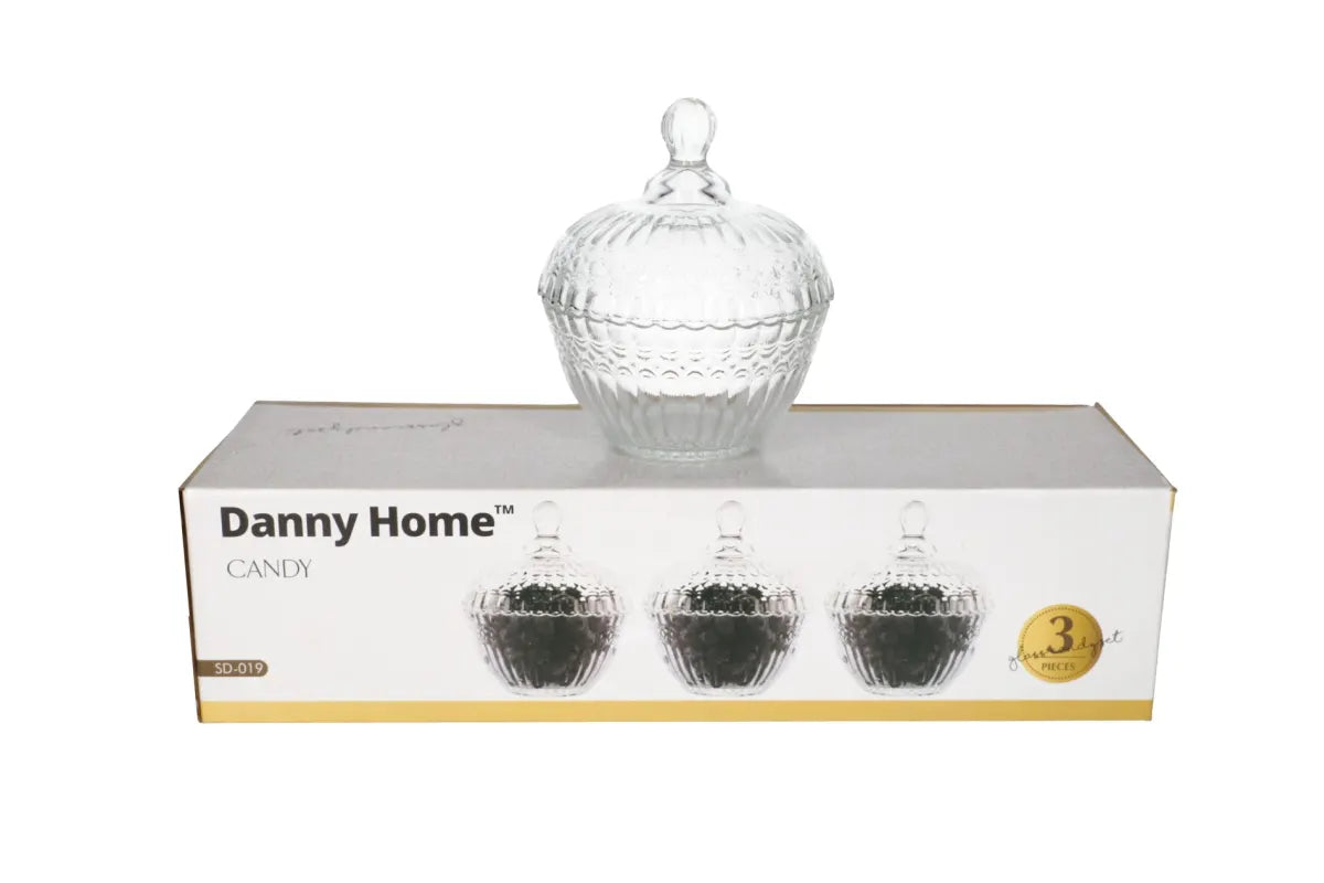 مجموعة وعاء السكر الزجاجي مزركش