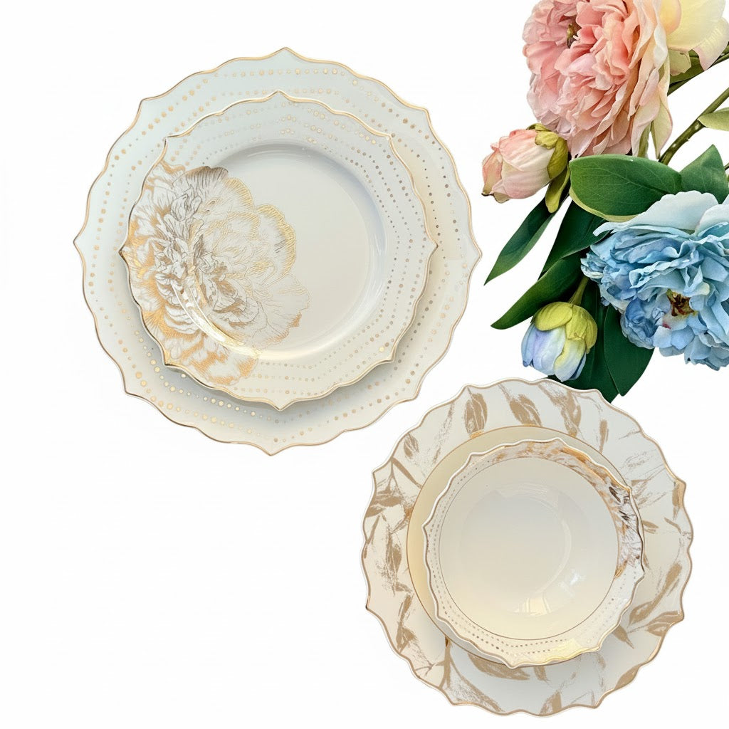 طقم أطباق مائدة فاخر 24 قطعة