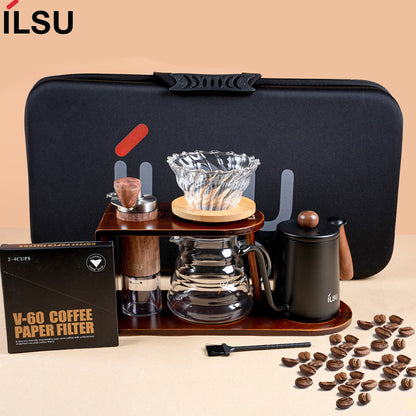 مجموعة ماكينة صنع القهوة المحمولة من ILSU - 6 قطع