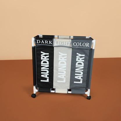 سلة غسيل بثلاثة أقسام