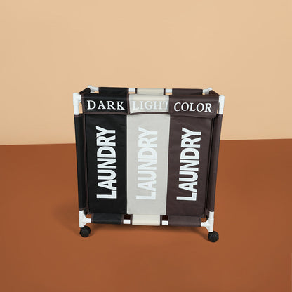 سلة غسيل بثلاثة أقسام