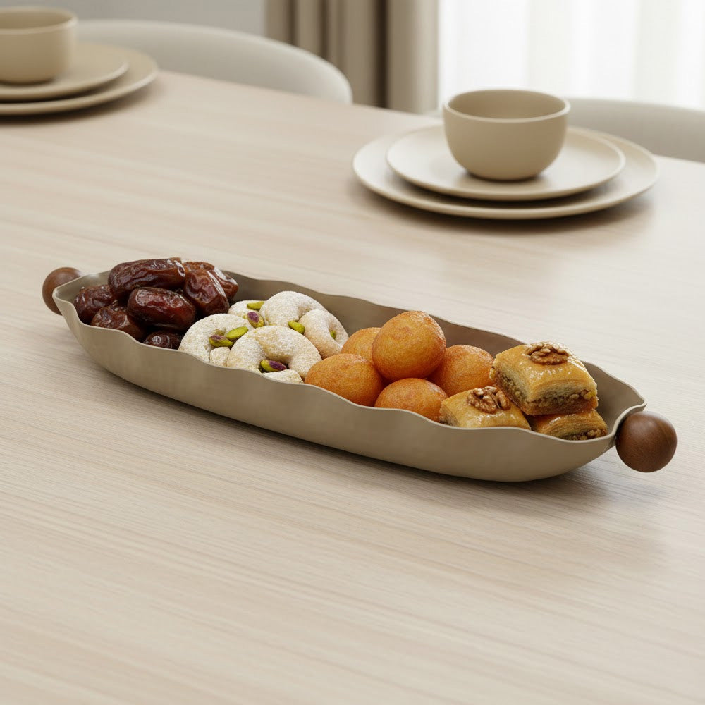 صينية تقديم بيضاوية صغيرة