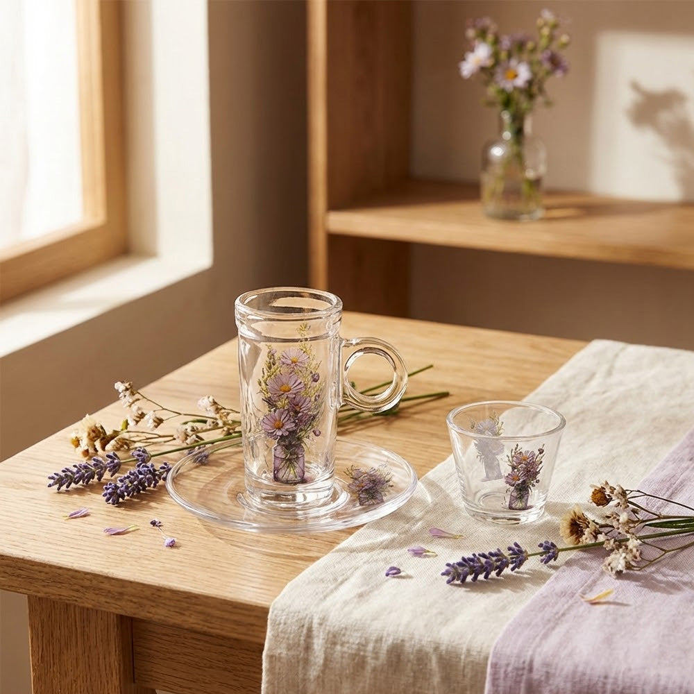 طقم استكانة وفنجان 18 قطعة Alkuwaity Al Awal الكويتي الأول