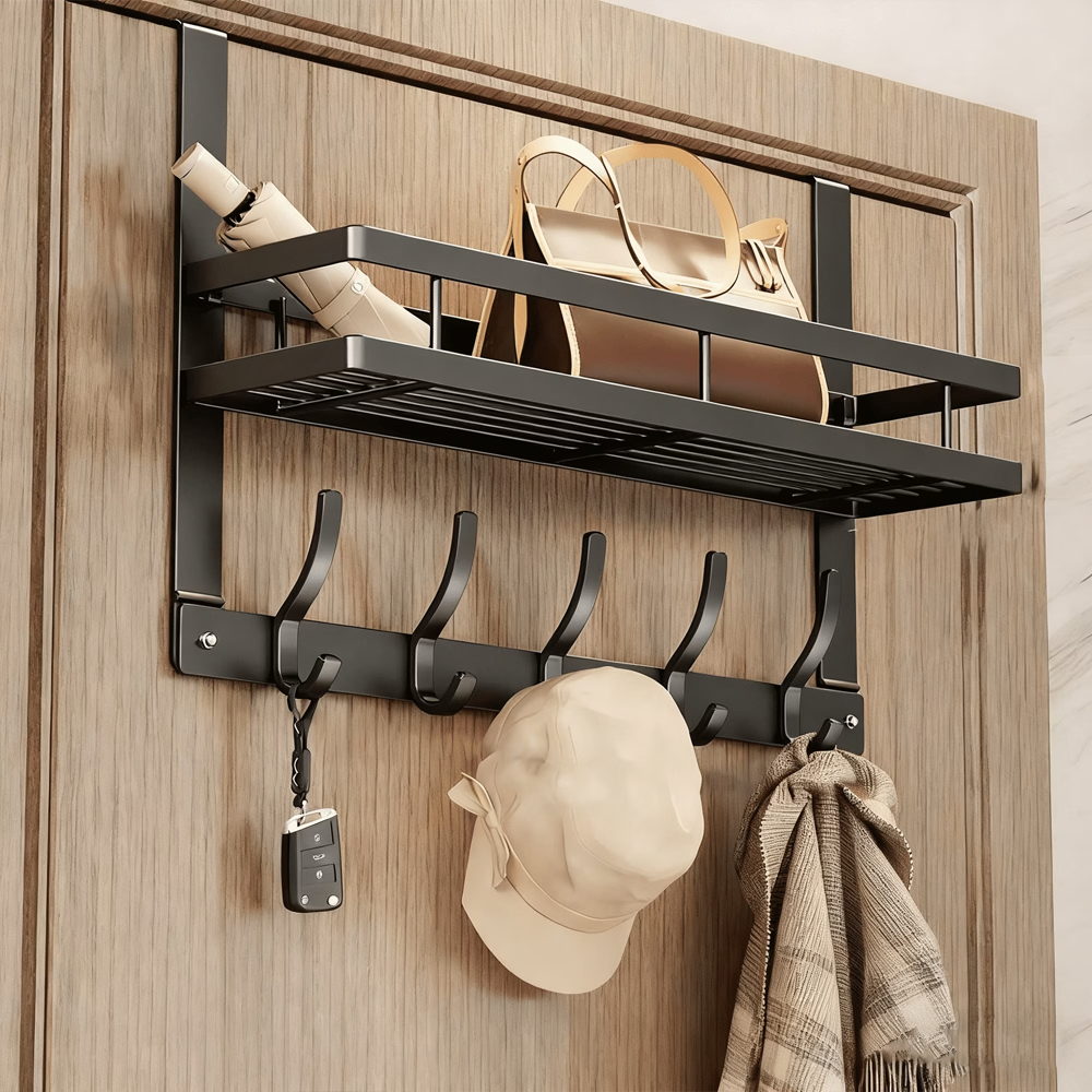 علاقة باب مع رف تخزين علوي