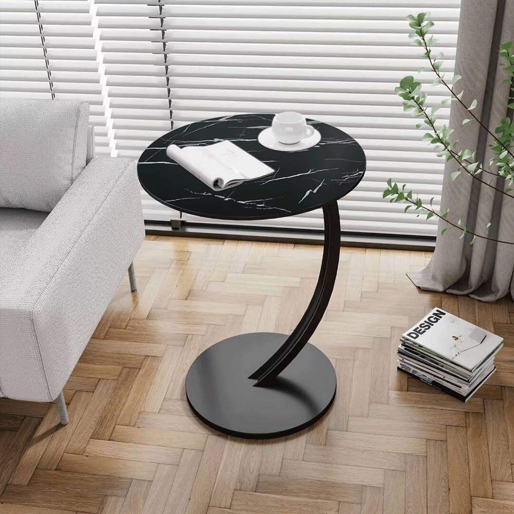 طاولة قهوة دائرية جانبية لغرفة المعيشة