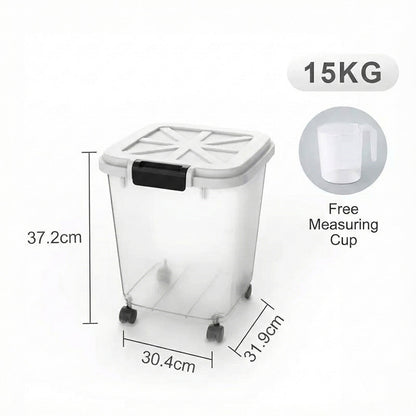 حاوية محكمة الإغلاق لتخزين الأرز والحبوب