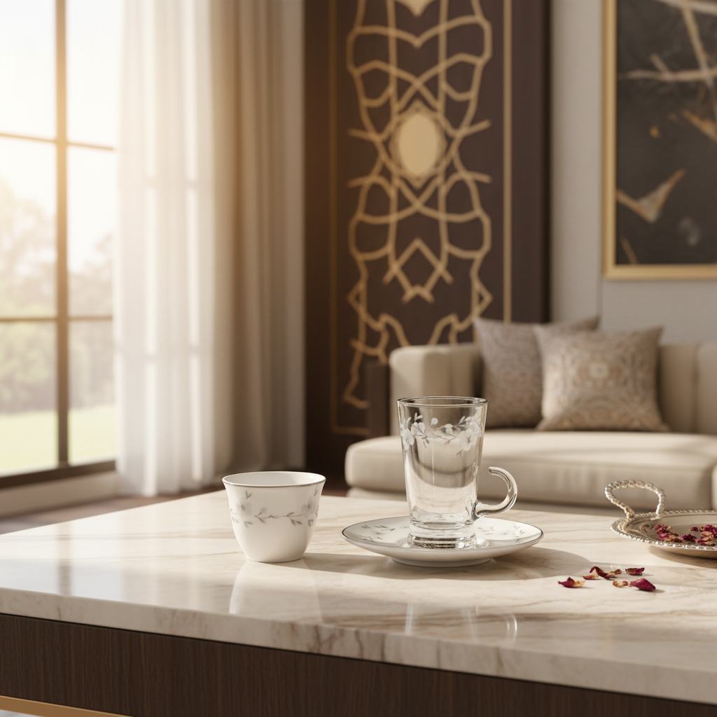 طقم استكانه وفنجان 18 قطعة