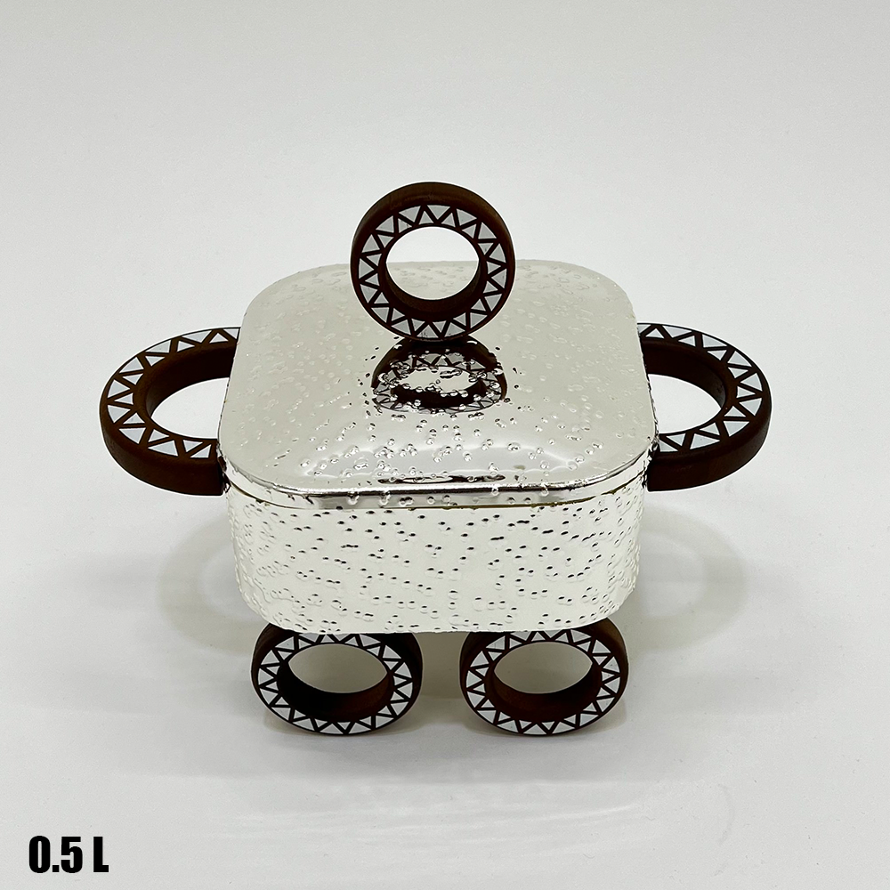 سخان طعام زجاجي مربع صغير 0.5 لتر