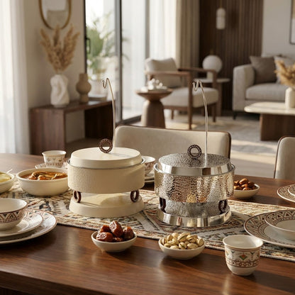 طبق تسخين فضي – 4 لتر Diva Lady